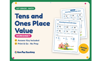 Tens and Ones Place Value Worksheet – 1st Grade Math Practice