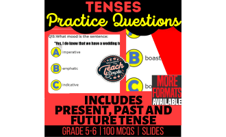 Tenses Practice Questions - Grammar Grade 5-6 (Slides)