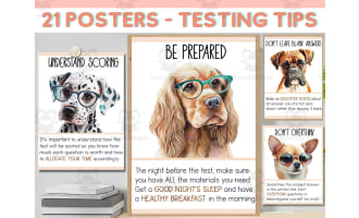 Motivational Testing Posters – 21 Dog-Themed Tips