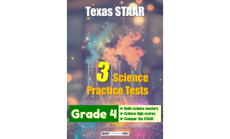 Texas STAAR Pack of 3 Science Practice Tests for Grade 4