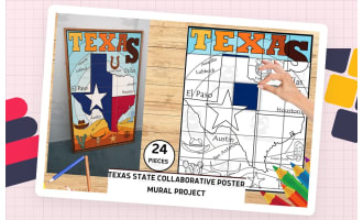 Texas State Collaborative Poster Mural Project -Texas History Activity
