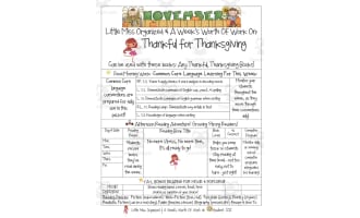 Thankful for Thanksgiving | Reading Activity Packet