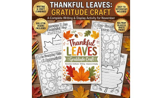 Thankful Leaves Gratitude Craft | Thanksgiving