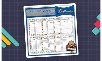 Thanksgiving Acrostics and Words in Words Worksheets - EBOOK