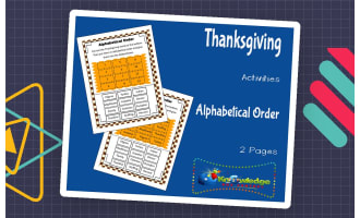 Thanksgiving Activities: Alphabetical Order & Key