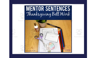 Thanksgiving Bell Work + Mentor Sentences