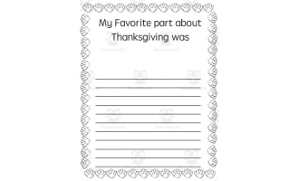 Thanksgiving Break Take Home Packet