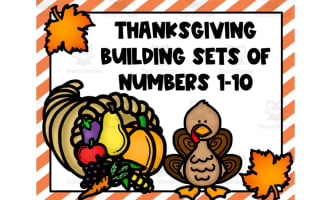 Thanksgiving Build Sets | Numbers 1-10 Math Activities