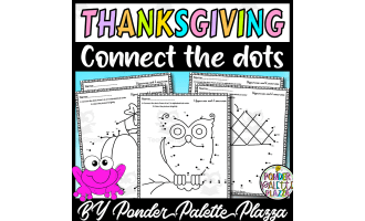 Thanksgiving Connect the dots - Alphabet Dot to dot Activity