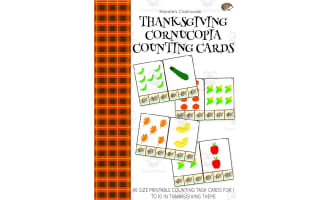 Thanksgiving Cornucopia Counting Cards