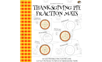 Thanksgiving Pie Fraction Mats