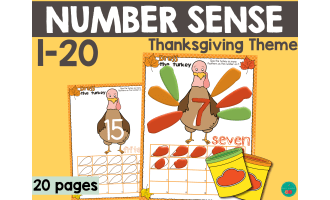 Thanksgiving Playdough Mats 1-20