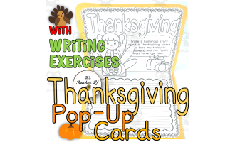Thanksgiving Pop-Up Cards with Writing Exercises