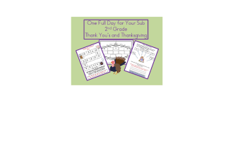 Thanksgiving "Thank You's!": Full Day Substitute Plans