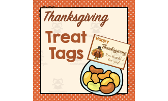 Thanksgiving Treats Printable Tags