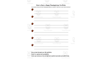 Thanksgiving Writing Workshop