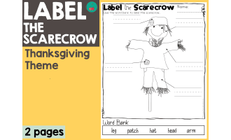 Thanskgiving Label the Scarecrow