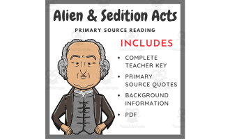 Alien and Sedition Acts – 1798 Primary Source Analysis