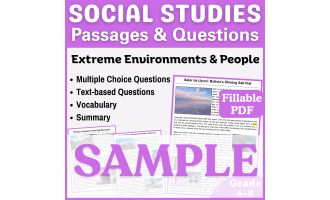 The ALPS: Social Studies SAMPLE Reading Passage (Fillable PDF)