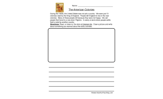 The American Colonies Worksheet