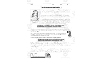 The Execution of Charles I | Comprehension Questions