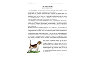 The Fourth Tail Reading Comprehension Worksheet
