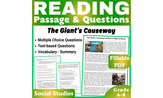 The Giant’s Causeway in Ireland: Social Studies Passage (Fillable PDF)
