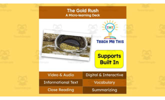 The Gold Rush | Reading Comprehension Deck | Interactive Lesson