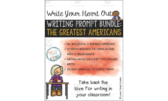 The Greatest Americans Research Writing Prompt Bundle