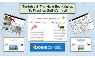 The Hare And The Tortoise Self-Control- An SEL Boom Cards With Audio & Printables!