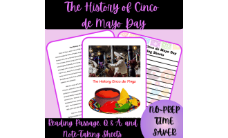 The History of Cinco de Mayo Reading Passage, Q & A, and Note-Taking