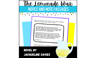 The Lemonade War Notice and Note Passages