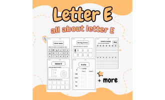 The letter e activities - Letter e recognition - Learning letter e