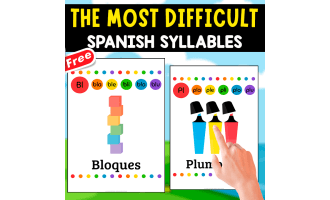 THE MOST DIFFICULT SPANISH SYLLABLES | 14 FREE POSTERS
