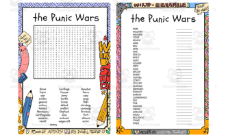 the Punic Wars word search & scramble
