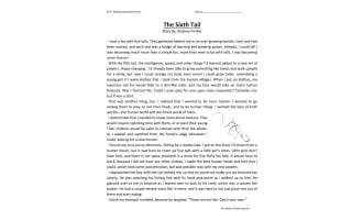 The Sixth Tail Reading Comprehension Worksheet