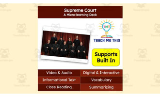 The Supreme Court | Reading Comprehension Deck | Interactive Lesson