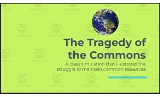 The Tragedy of the Commons Simulation (Slides, Worksheet, Instructions)