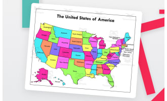 The United States of America Map Labeled