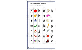 The Word Starts With... Worksheet