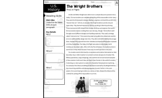 The Wright Brothers Reading Packet