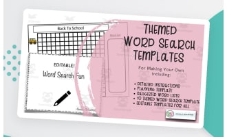 Themed Word Search Templates  | Editable