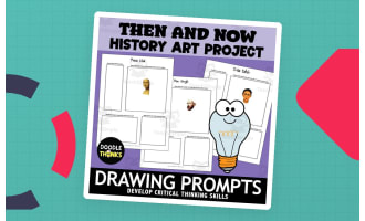 Then and Now History Drawing Project and Writing Activity