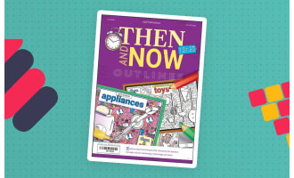 Then and Now Outlines Colouring Book