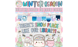 Theres Snow Place: Winter & January Bulletin Board or Door Decor Kit