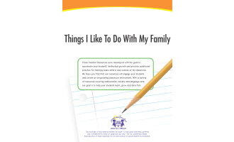 Things I Like To Do With My Family Printable Workbook