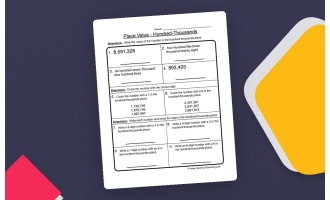 Thousands, Hundreds, Tens, Ones Place Value Worksheet