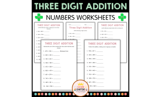 Three Digit Addition - With Regrouping (3 Digit Adding) Printables