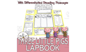 Three Little Pigs Adventure Lapbook Project Reading GRADE 3 4 5 ELA