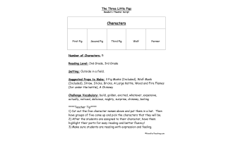 Three Little Pigs Reader's Theater